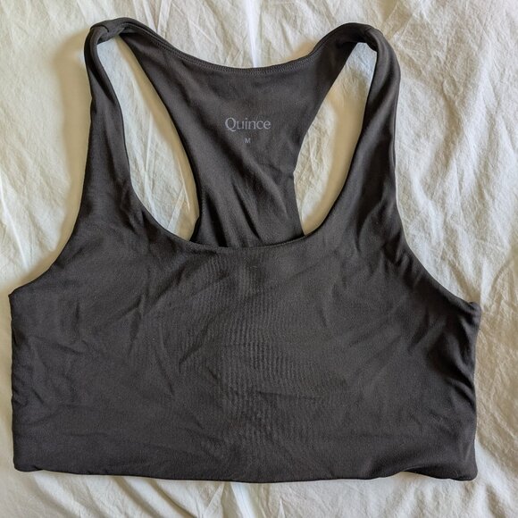 Quince Ultra Form Leggings and Scoop Neck Longline Bra set - Smokey Olive - Picture 2 of 5